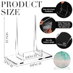 RattanView 2 Pcs Acrylic Book Stand, Clear Easel Stand for Display, Acrylic Plate Picture Frame Display Holder for Picture Book Decorative Plate Platter Photo(10 x 5 x 9 Inch) - size: 10 x 5 x 9 Inch