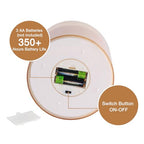 Eywamage 3 Wick Gold Glass Flameless Candle with Remote, Large Flickering LED Battery Pillar Candle Φ 6" H 6" - color: Gold