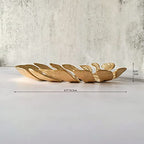 Metal Jewelry Dish, Leaf Shaped Ring Holder Jewelry Organizer, Trinket Dish Vanity Tray for Dresser Christmas Birthday Wedding Gifts Turtle Bay-Gold - color: Turtle Bay-Gold