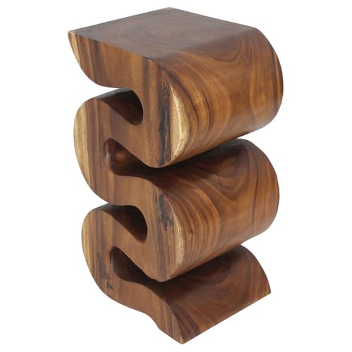 Haussmann Wood Wave BR Verve Accent Snake Table 12 x 14 x 25 in H Walnut Oil - color: Walnut, size: Large