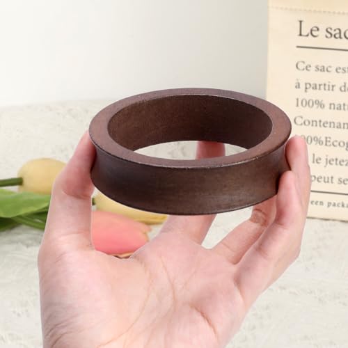 JUXYES Wooden Sphere Holder Display Stand, 3 Pack Large Wood Sport Ball Stand, Simple Round Display Easel Stands for Soccer Ball, Footballs, Baseball, Tolleyball, Basketball, Rugby, 72mm - color: Brown, size: 2.8" - 3 PCS