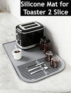 Silicone Toaster Countertop Mat for Kitchen, Crumb Tray for Under Toaster, Catch Crumbs & Spills Protect Countertops, Easy to Clean (Gray) - color: Gray