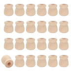 PH PandaHall 50pcs Wood Candle Holders, Unfinished Wooden Candle Cups 3/4 Inch Tall with 1/4 Inch Hole Candlesticks Holders Wood Bean Pot Candle Cups Dowel Caps for Scroll Invitations Fireplace Decor