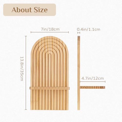 Boho Wall Decor Set of Two - Natural Modern Minimalist Mid Century Wall Candle Holder for Living Room - Wood Bohemian Decor for Bathroom Nursery Bedroom - color: Natural