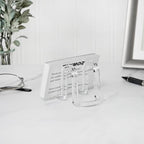 Plymor Clear Acrylic Ribbon-Style Display Easel, 1.875" H x 1.75" W x 2.625" D - size: 1.875" x 1.75" x 2.625"