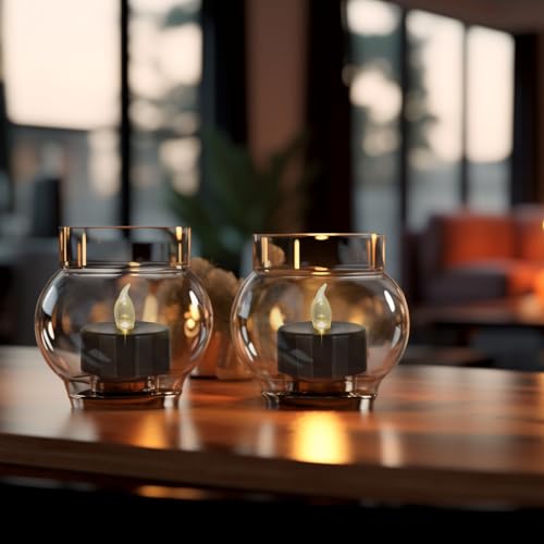 Hanzim Battery Operated LED Tea Lights: 12PACK Flameless Votive Candles Lamp Realistic and Bright Flickering Holiday Gift Long Lasting 200Hours for Seasonal & Festival Celebration Black - color: Black, size: 12pack