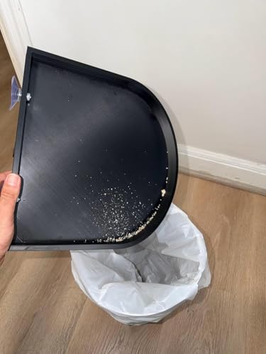 CleanPerch™ Bird Food Waste Catcher Tray with Suction Cups. Half Stadium Shape That attaches to Windows. Reduces Scatter, Easy-Clean, and Low-Profile (Black, 12" x 11.5" x 3.7") - color: Black, size: 12" x 11.5" x 3.7"