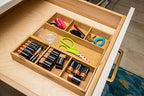 Lipper International 823 Bamboo Wood 3-Compartment Organizer Tray, 11 5/8" x 4 1/8" x 1 3/4" (Pack of 6) - color: Bamboo Wood, size: 3-Compartment (Pack of 6)