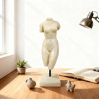 Female Torso Statue, Sandstone Lady Body Sculpture, Resin Bust Statue, Home Decor for Livingroom Bedroom Entryway Entrance Coffee Table Office Bookshelf Housewarming, Birthday Gifts, Art Lovers