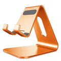 CreaDream Cell Phone Stand, Cradle, Holder, Aluminum Desktop Stand Compatible with Switch, All Smart Phone, iPhone 15 14 13 12 Pro Max Plus Mini Xr X Se 8 SE -Orange - color: Orange