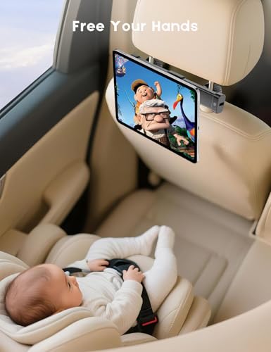 OHLPRO Tablet Holder for Car Headrest,Magnetic Tablet Mount for Car Backseat,Gifts Road Trip Essentials for Kids,Fits for 5-13" Device Like iPad Pro, Air, Mini, Galaxy, Fire (2 Pack)