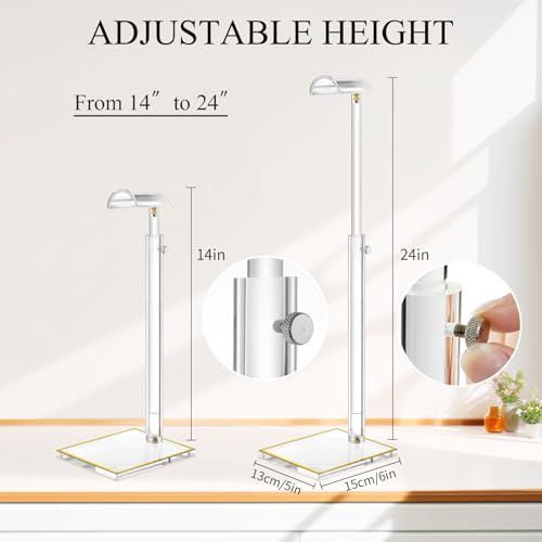 Acrylic Purse Stands for Display, 3 Pack 14" to 24" Adjustable Height Clear Purse Holder Stand, Counter Bags Hanging Organizer Handbag Rack for Closet Retail Vendor Commercial Store - size: 3-Pack, L (13.5"-24")
