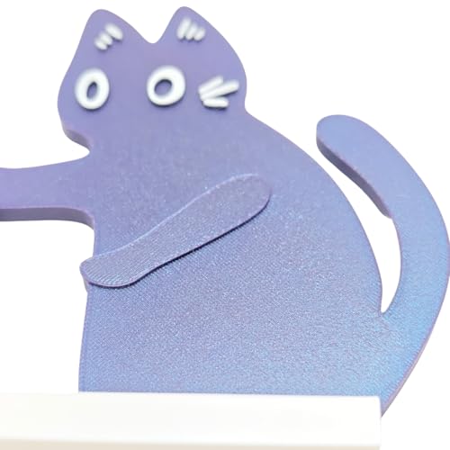 Cat Push Flower Vase for Home Decor Cute Vases for Table Room Decor Unique Lollipop Vases for Women (Small Galaxy Purple White) - size: Small Galaxy Purple White