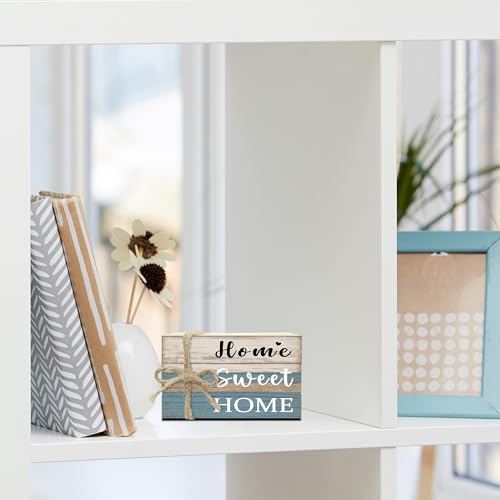 Mini Decorative Books For Home Decor, Small Wood Book Stack For Table Decor, Home Sweet Home decoration Books For Living Room Bookshelf, Farmhouse Stacked Books decoration（L50) - color: Home Sweet Home 5