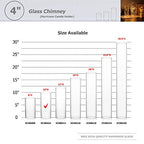 WGVI Hurricane Candle Holder Sleeve, Wide 4", Height 10", Clear Glass Cylinder Candleholder, Chimney Tube, Open Ended Candle Shade, 1 Piece - size: 4"x10"H