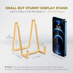 Plate Holder Easel Display Stand - 4.5 inch Metal Plate Stands for Display - Tabletop Picture Stand - Gold Iron Easels for Display Pictures | Photo Frames | Book | Decorative Plates | Plaque -1 Pack - size: 4.5 inch