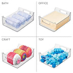 iDesign Stackable Storage Bin with Handles for Pantry or Fridge, Clear, Made in USA - style: Pack of 1