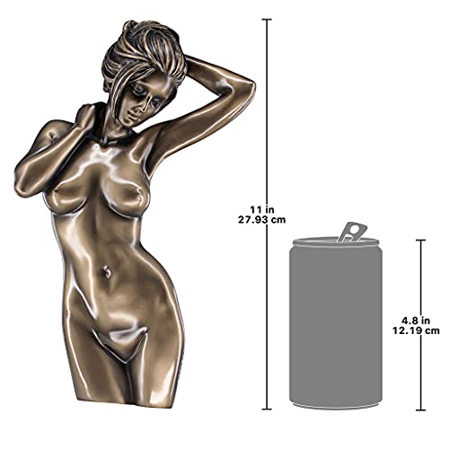 Design Toscano WU75245 La Donna Nude Female Torso Wall Sculpture,Bronze, 6.50" x 11.00"