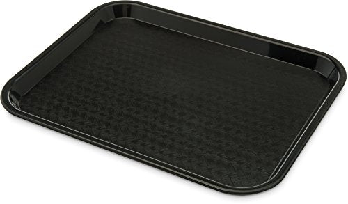 Carlisle FoodService Products CT101403 Cafe Standard Plastic Cafeteria/Fast Food Tray, NSF Certified, BPA Free, 14" Length x 10" Width, Black - color: Black