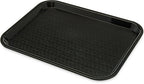 Carlisle FoodService Products CT101403 Cafe Standard Plastic Cafeteria/Fast Food Tray, NSF Certified, BPA Free, 14" Length x 10" Width, Black - color: Black