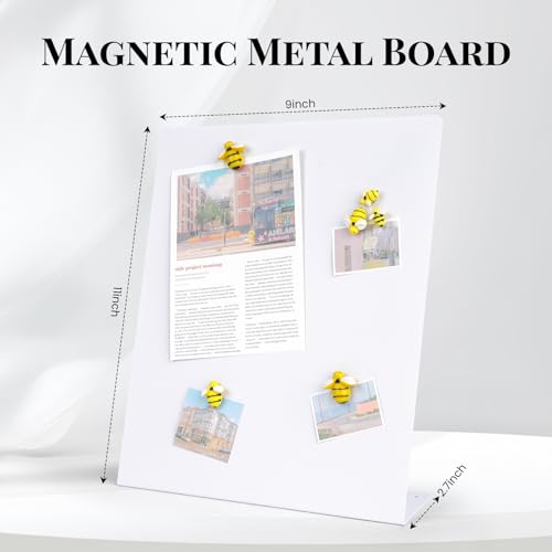 2 Pack Magnetic Board,Magnet Board,Metal Magnetic Bulletin Board (White) - color: White