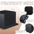 Chunful Wood Base Trophy Base DIY Square Stand Blank for Trophies Awards Trophies Figurines Cups Display Stand - color: Black, size: 4.5" X 4.5" X 2.5"