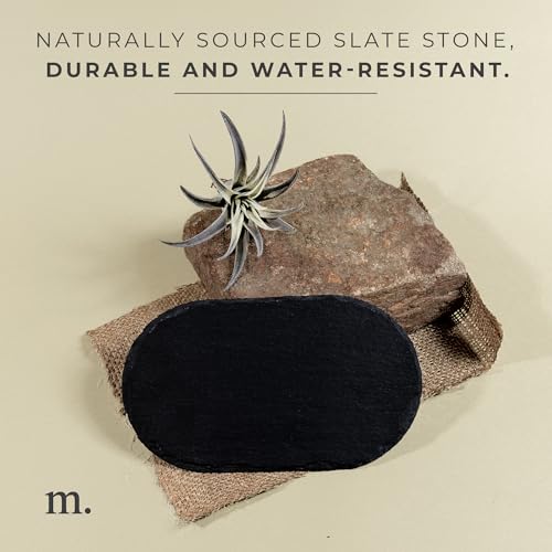 MaisoNovo Stone Soap Tray - Dish soap Dispenser for CounterTop - Bathroom Trays - color: Slate Stone Tray