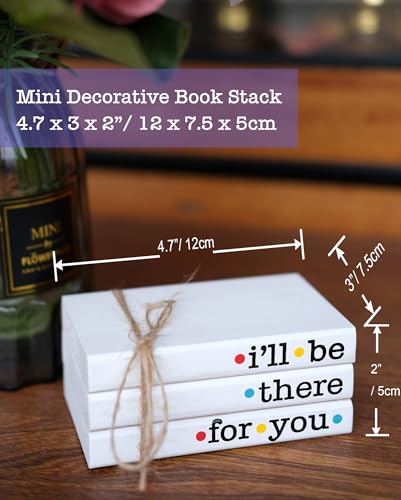 Friends TV Show Signs for Table Shelf decor, Mini Decorative Wooden Book Stack for Tiered Tray Accent, Friendship Gifts - I'll Be There For You Sign - color: There for You