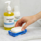 Creative Home Metal Wire Soap Dish Tray Rust-Resistant Iron Bathroom Soap Holder with Blue Powder Coating Bar Soap Rack for Shower Sink Kitchen Vanity - color: Blue