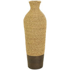 Deco 79 Seagrass Handmade Decorative Vase Tall Woven Floor Centerpiece Vase, Vase for Home Decoration 11" x 11" x 33", Brown - size: 11" x 11" x 33"