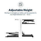 Vari VariDesk Essential Vertical Lift 30 Inch Standing Desk Converter - Compact Home Office Workstation for Laptop or Monitor + Keyboard Tray - Delivers Fully Assembled (Black) - size: Vertical Lift 30