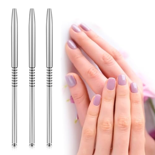 3 Pack 3D Flower Brush for Acrylic Nail Brush #2#4#5 Kolinsky Nail Art Brushes for Acrylic Nails Flower Nails Design Brushes for Sculpture with Non Slip Grip Handle, Silver