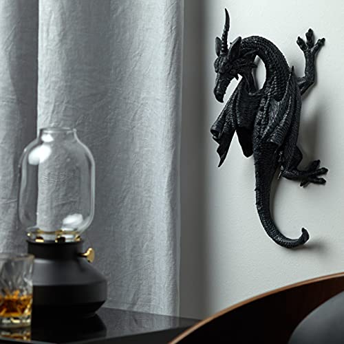 Design Toscano Horned Dragon of Devonshire Wall Sculpture 13 Inch, Single
