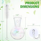 Bunmery 4 pcs Iridescent Window Propagation Stations, Easy to Install Plant Propagation Bulbs with Suckion Cups, No Nails Wall Hanging Planter Propagation Station, Glass Plant Terrarium Vase - color: Iridescent Bulb, size: 4 PCS