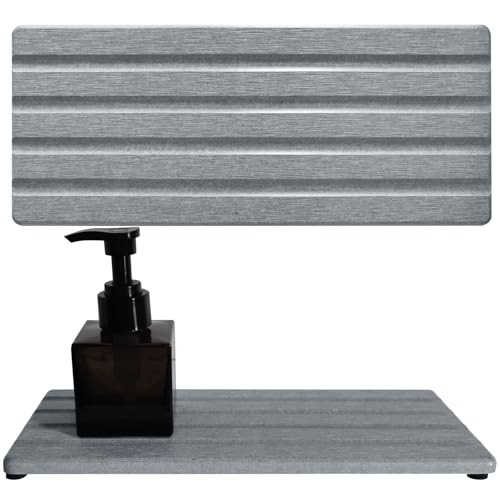 Diatomite Soap Dish, Water Absorbing Stone Tray, Kitchen Sink Organizer, Fast Drying Counter Holder (Grey, 9.5" x 4"/24 x 10cm) - color: Gray, size: 9.5" x 4" (24 x 10cm)