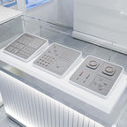 Oirlv Microfiber 9 Slots Jewelry Ring Display Tray Travel-Friendly Modular Jewelry Tray - style: P13505