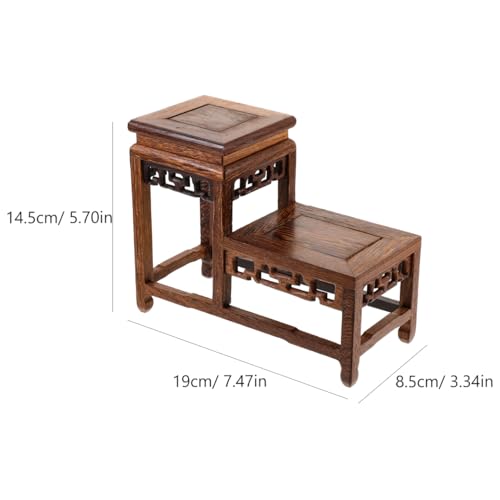 Gadpiparty Chicken Wenge Wood Base Display Stand 7.5X5.7X3.4 Inch Riser for Vases Statues and Home D Cor Accents