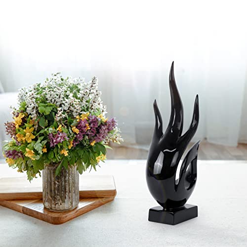 DreamsEden Home Decor Modern Sculpture, Resin Art Tabletop Shelf Decoration Accent Ornament for Living Room Entry Table Dining Desk Office Bookshelf - color: Black