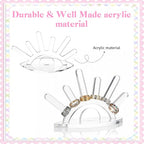 Acrylic Ring Holder, 6 Rod Ring Display Clear Rings Display Stand, Jewelry Organizer for Women Multiple Rings Storage
