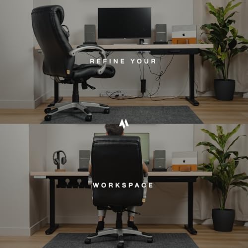 No-Drill Under Desk Cable Management Tray - 2-Pack Wire & Cord Organizer - Standing Desk Cable Management - Power Strip Holder - M - size: Medium
