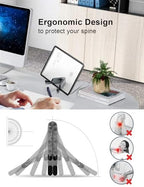 MONEER Cell Phone Stand, Phone Stand for Desk, Foldable & Portable iPhone Stand, Cell Phone Holder Desk Compatible with All Mobile Phone, iPhone, iPad mini, Tablet 4-10.5" (Silver) - color: Silver