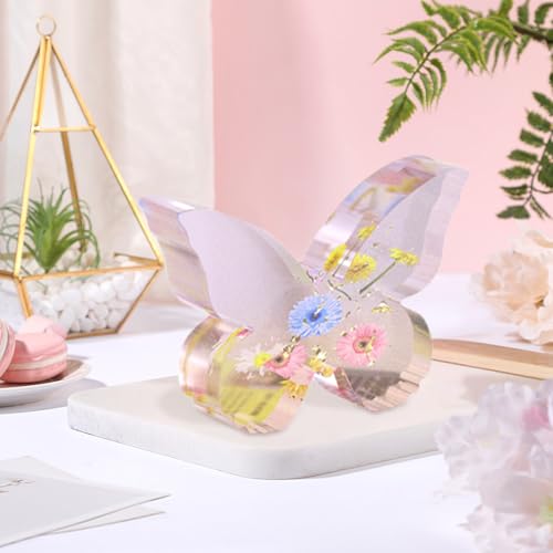 Large Butterfly Bookends Resin Mold 3D Butterfly Animal Silicone Mold Book Organize Mould Art Decor Home Ornament Epoxy Resin Casting Mold for Desktop Organizer DIY