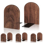 Book Ends,4 Pair Large Bookends Wood Book Ends Universal Economy Bookend (4, Large) - size: Large