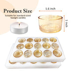 GOLDEAL 30 Pcs Gold Glass Small Tealight Candle Holders-Tea Candle Holders Bulk - Perfect for Weddings, Parties, Dinners - Ideal for 1.5" Standard Tealights and Candle Moulds… - color: Gold