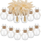 Bokon 12 Pcs Plastic Bud Vases in Bulk for Table Centerpieces, 4.7in Hyacinth Avocado Growing Bud Vase Bulk, Small Flower Bulb Plant Containers for Wedding Room Table Decorations (Mini Bulb Style) - style: Mini Bulb Style