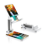 Maple Tree Foldable Phone Stand for Desk, Adjustable Angle View Holder for iPhone, Samsung & Other Smartphones - color: Maple Tree