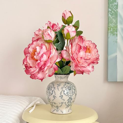 Vintage Chinoiserie Ceramic Vase, Classic Decorative Porcelain Flower Vase for Centerpiece Living Room Table Shelf, Retro Country Decor - color: Retro, size: Small