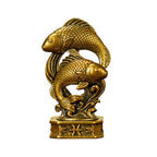 Pisces – Pisces Fish Zodiac Brass Sculpture Set – Handmade Solid Retro Collectible, Beautiful Astrology Decor for Home, Desk & Office - style: Pisces