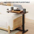 FLEXISPOT Medical Adjustable Overbed Bedside Table with Wheels Pneumatic Mobile Standing Desk Laptop Desk Rolling Computer Cart Movable Table Hospital Home Use(31.5" W x 17.7" D, Mahogany Large) - color: Mahogany, size: Large