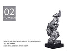 Creative Abstract The Thinker Statue Sandstone Face & Hand Statues and Sculptures Home & Office Desk Decoration (Sand Silence)